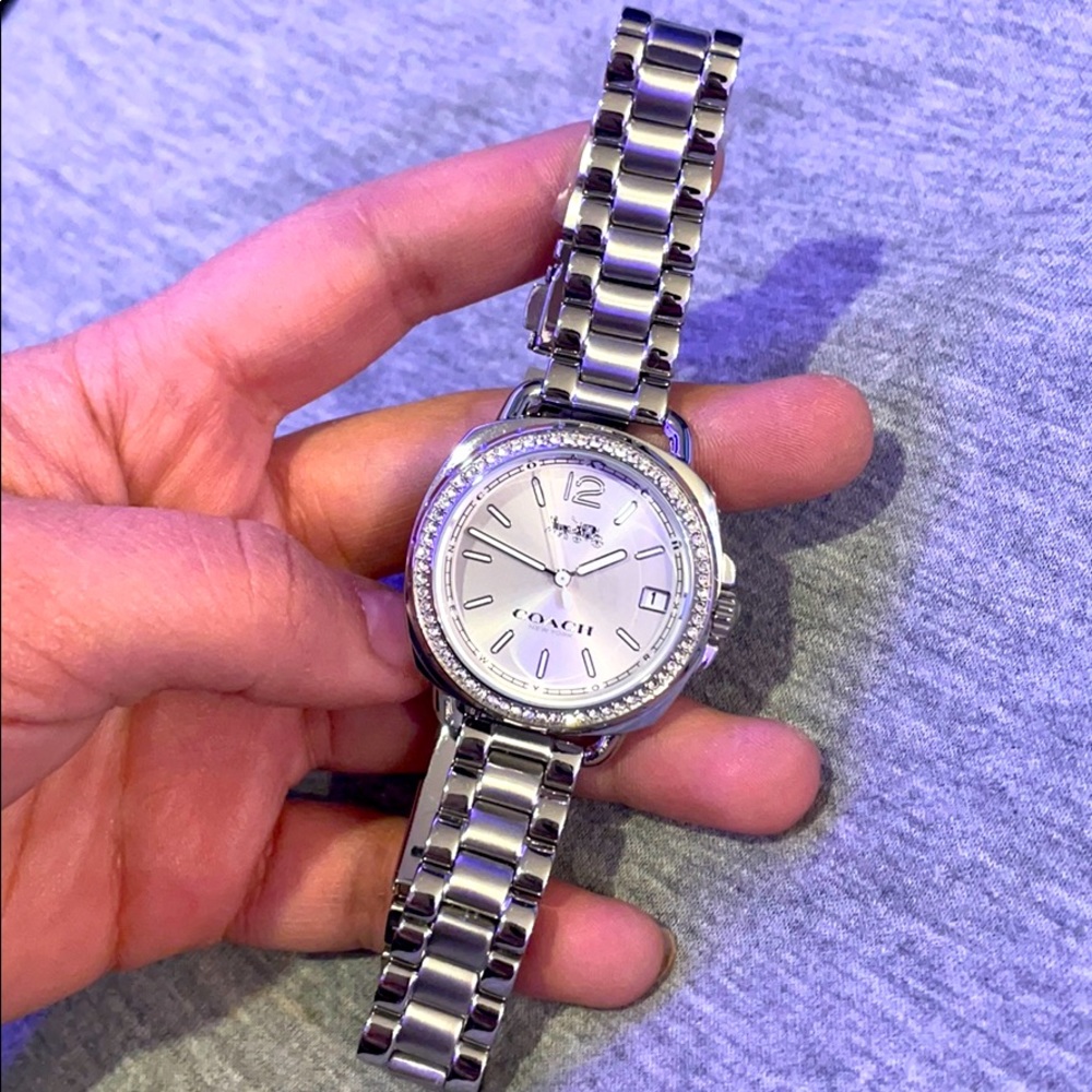 Coach silver watch